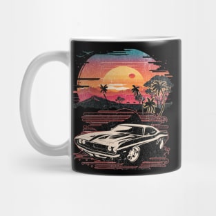 Let's Live Motivational Cool Muscle Car lover Hot Road, Racing Vintage 70s Fast Car Rally Racing Lover Gifts Mug